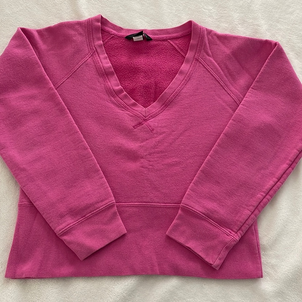 Moda International for Victoria’s Secret cropped V neck sweatshirt